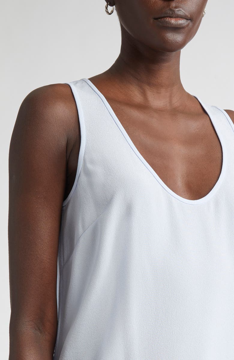 ST. JOHN Silk Crepe Shell, Alternate, color, Blue Lagoon