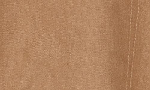 Max Studio Draped Collar Linen Blend Jacket In Brown