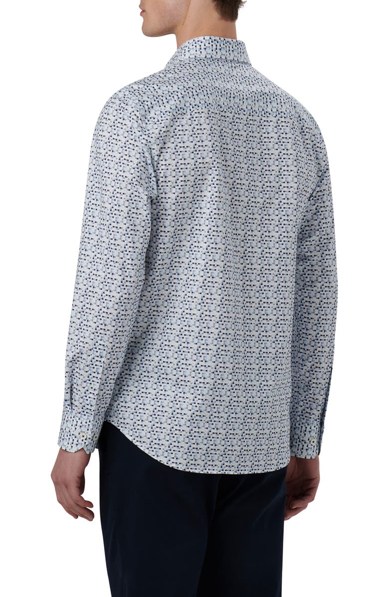 Bugatchi James OoohCotton<sup>®</sup> Pixel Print Button-Up Shirt, Alternate, color, 