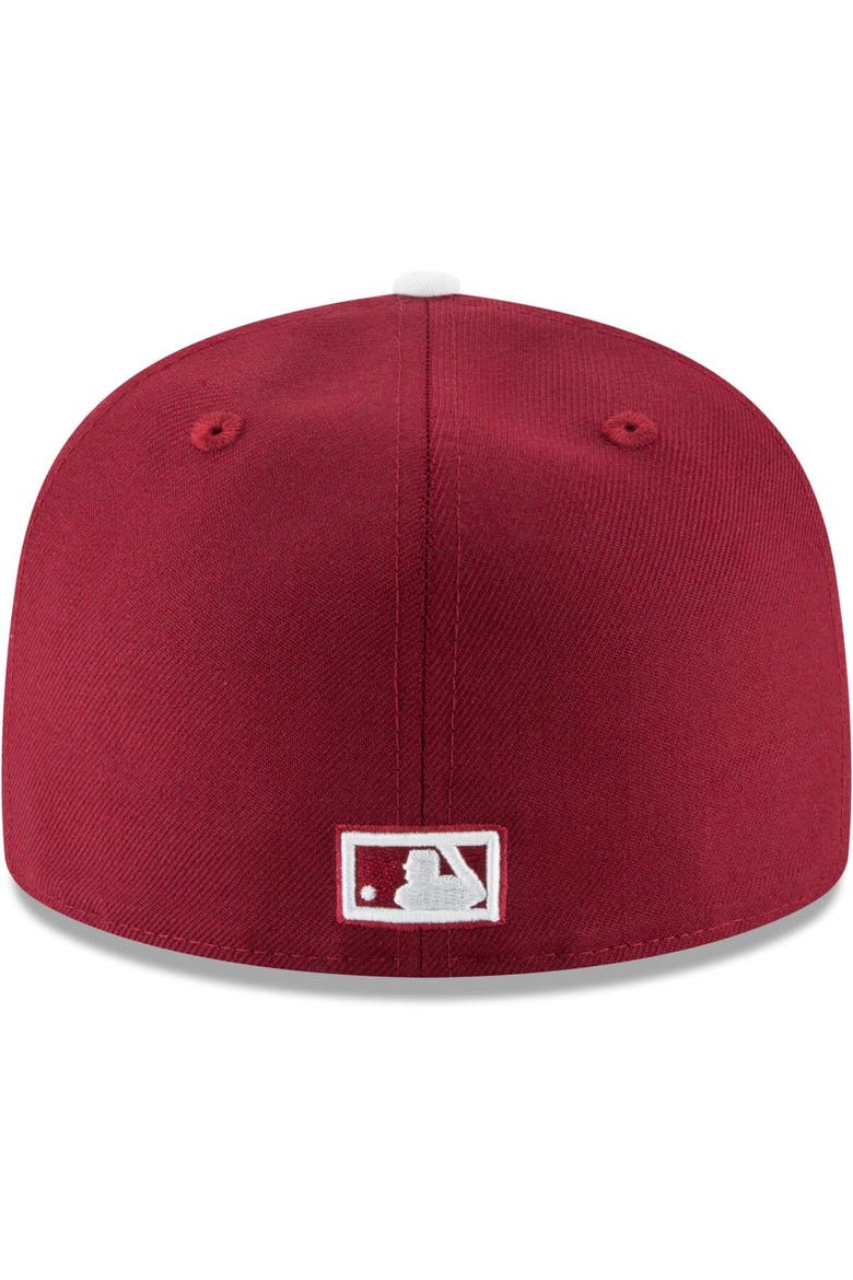Men's New Era Maroon Philadelphia Phillies Cooperstown Collection Wool 59FIFTY Fitted Hat, Alternate, color, Maroon