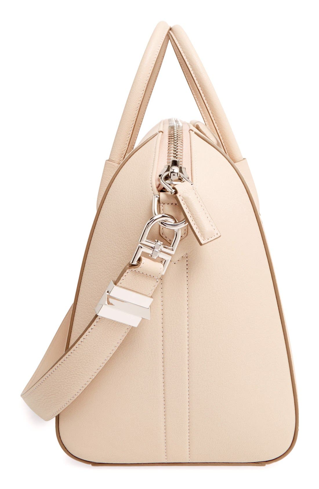 'Medium Antigona' Sugar Leather Satchel, Alternate, color, NUDE