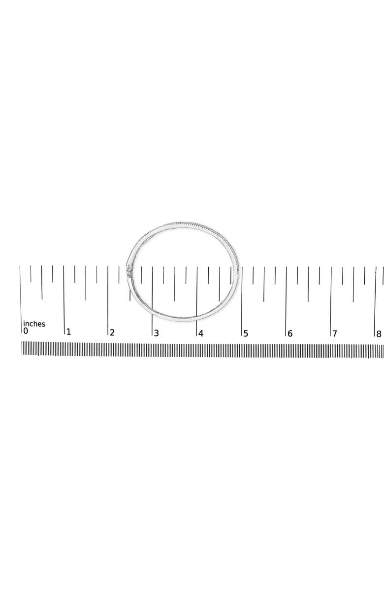 Haus of Brilliance 18K Gold Diamond & 8.0 Ct Sapphire Multi Row Bangle Bracelet, Alternate, color, White