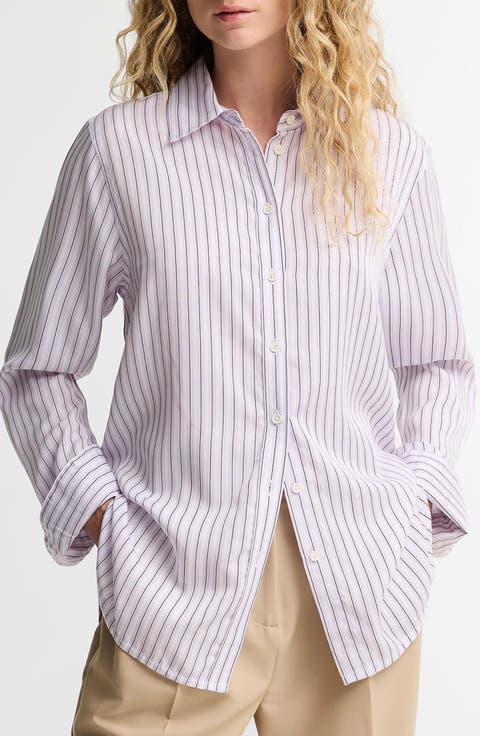 Evangeline Striped Lyocell Shirt