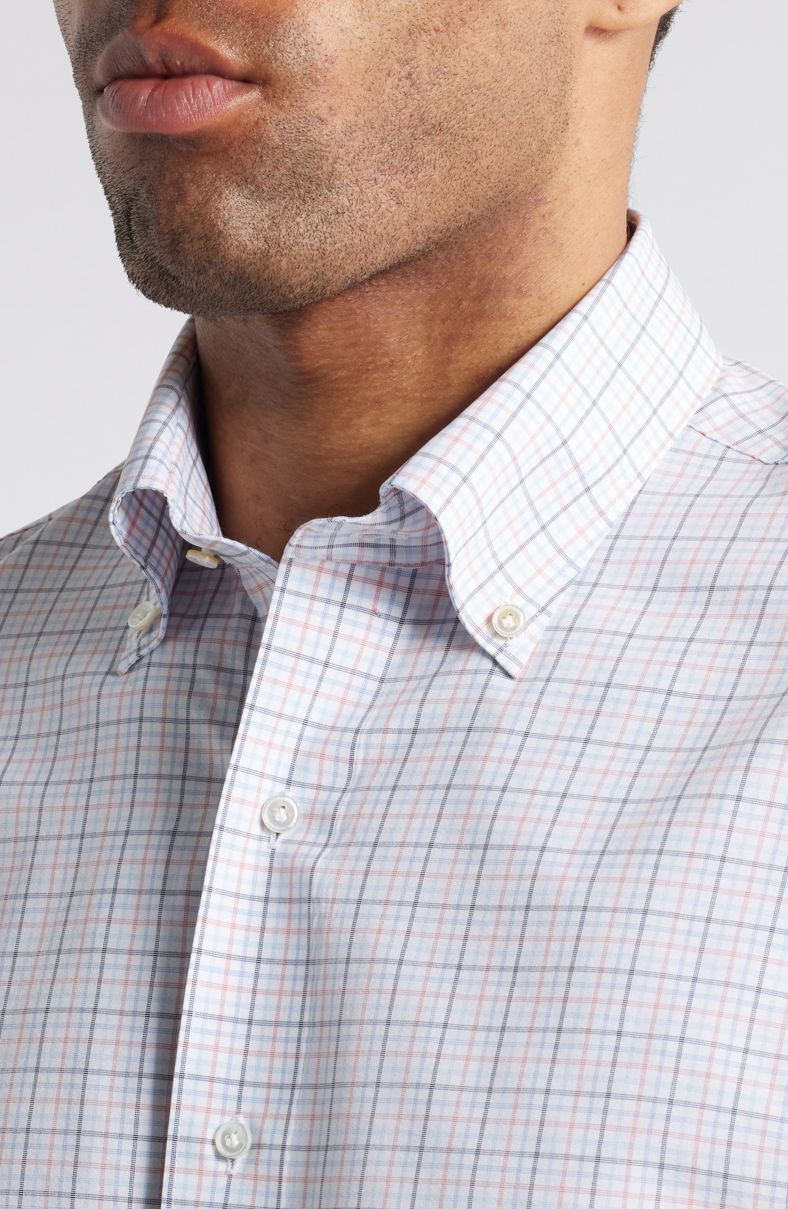 Crown Crafted Getz Check Performance Poplin Sport Shirt - image 2
