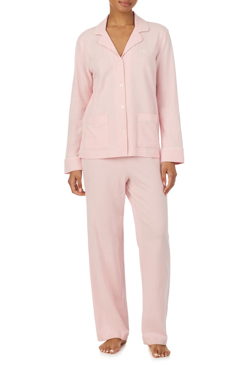 2-Piece Cotton Pajamas, Main, color, PINK