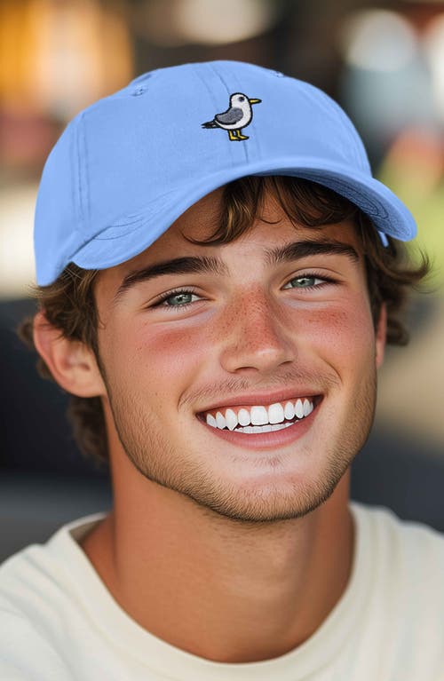 Dalix Seagull Embroidered Everyday Cap In Light Blue