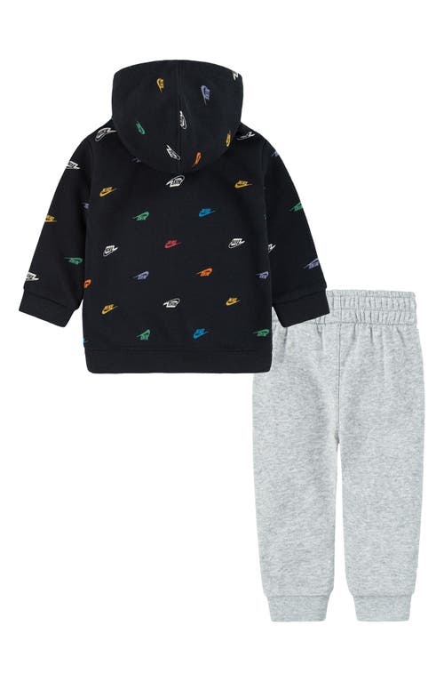 Nike Kids' Sportswear Club Graphic Hoodie & Sweatpants Set In Black