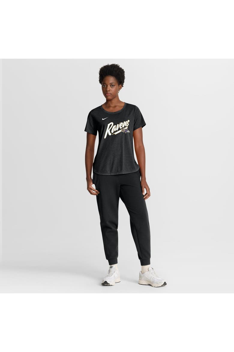 Women's Nike Black Baltimore Ravens Primetime Tri-Blend T-Shirt, Alternate, color, Black