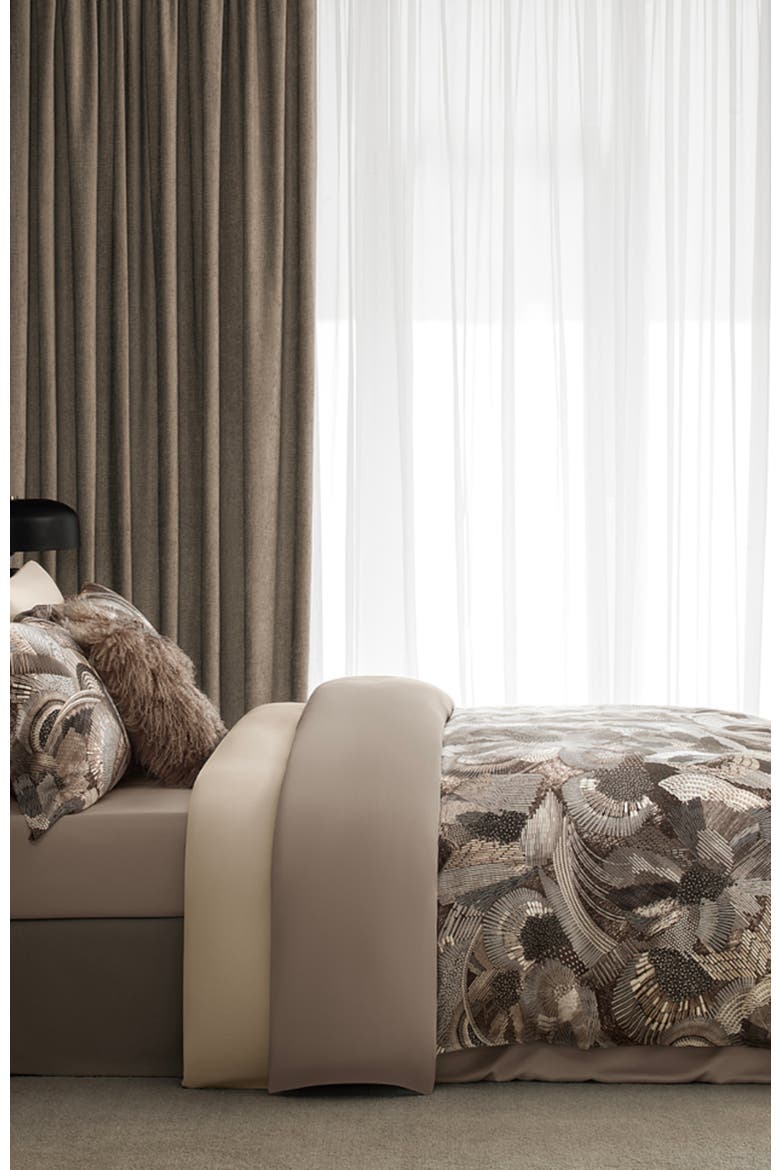 Ligardes duvet cover, Alternate, color, Brown