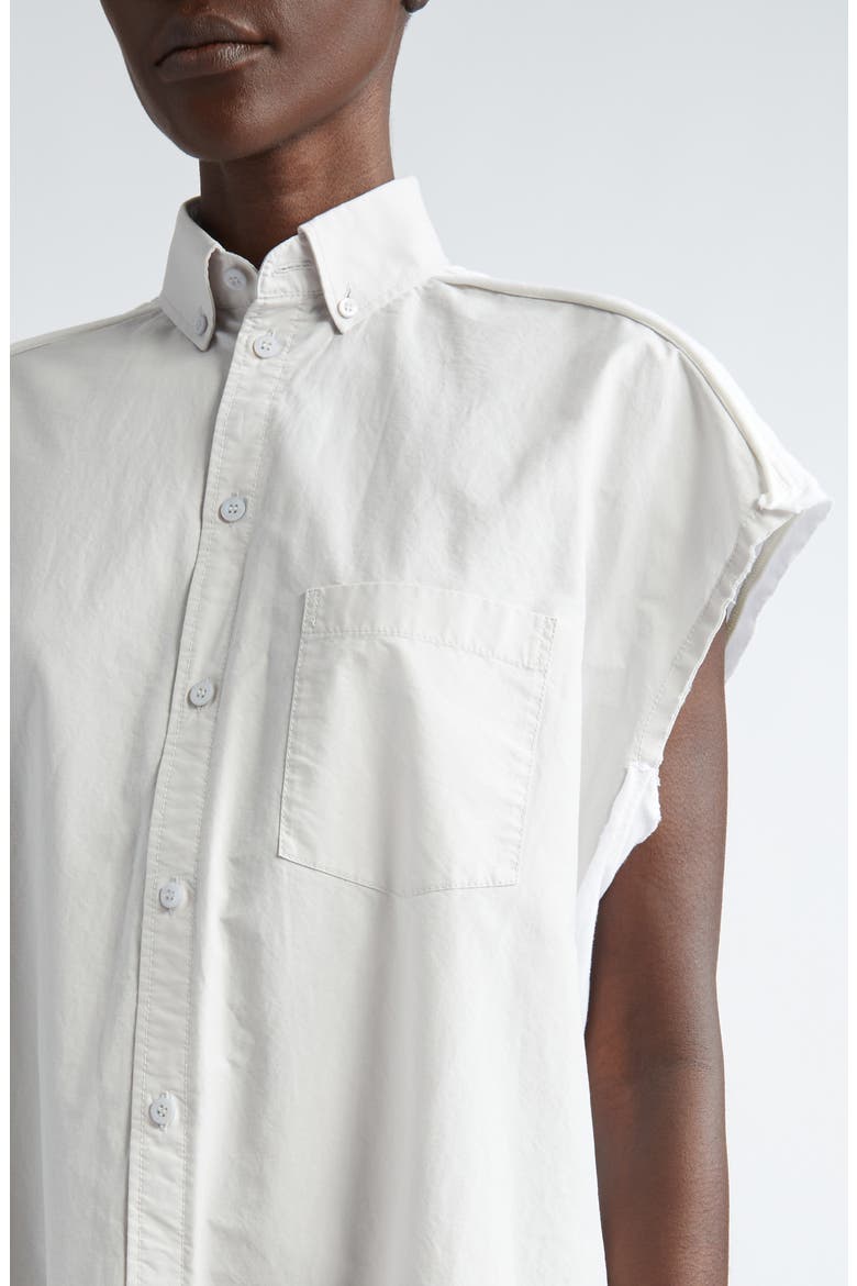Logo Hybrid Sleeveless Shirtdress, Alternate, color, DIRTY WHITE