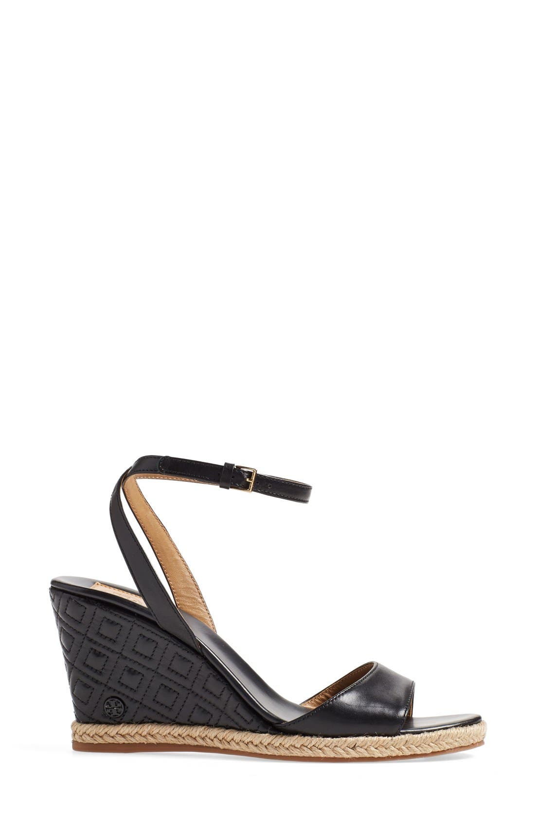 Tory Burch 'Marion' Wedge Sandal, Alternate, color, 