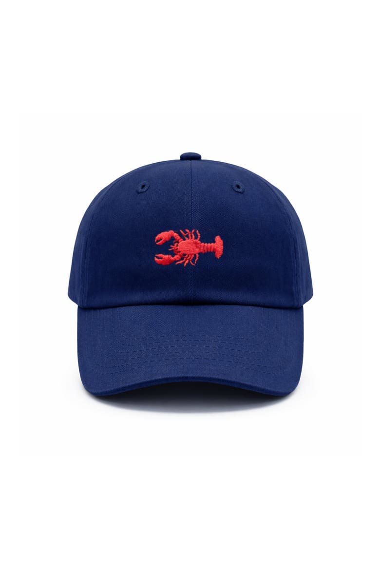 Lobster Baseball Hat, Main, color, Navy
