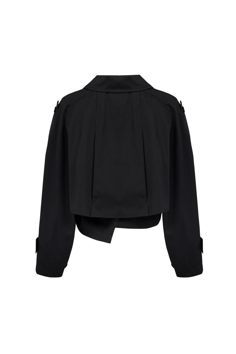 Free Heaven Cropped Waterproof Trenchcoat, Alternate, color, black
