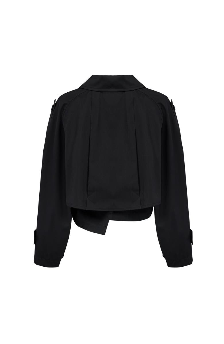 PCFG Free Heaven Cropped Waterproof Trenchcoat, Alternate, color, Black