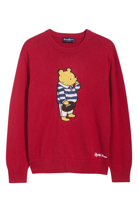Rugby Pooh Cotton & Wool Crewneck Sweater