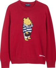 ROWING BLAZERS Rugby Pooh Cotton & Wool Crewneck Sweater