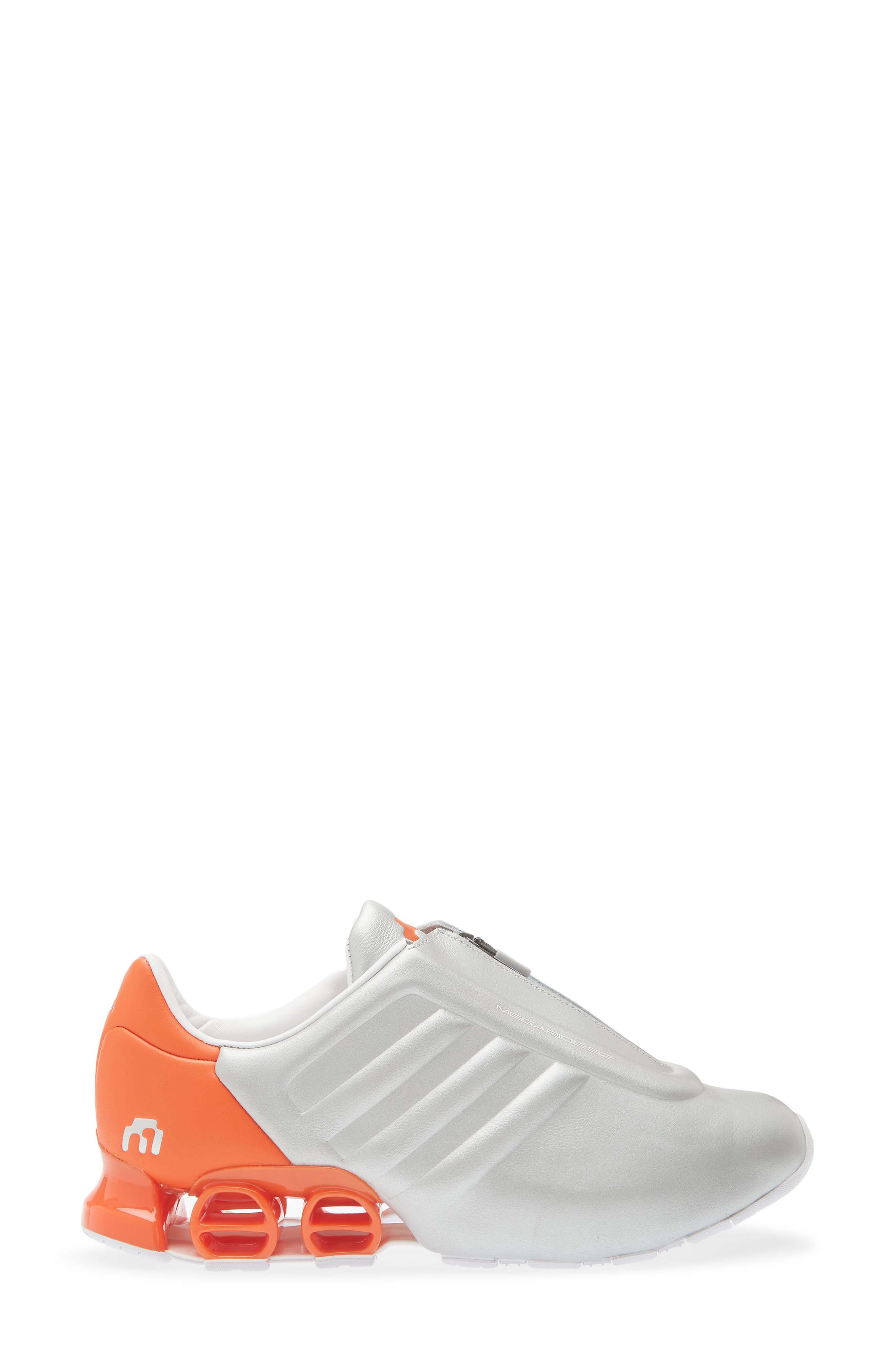 adidas x Miaou Gender Inclusive Megaride S2 Zip Sneaker, Alternate, color, Silver/ Blue/ Impact Orange