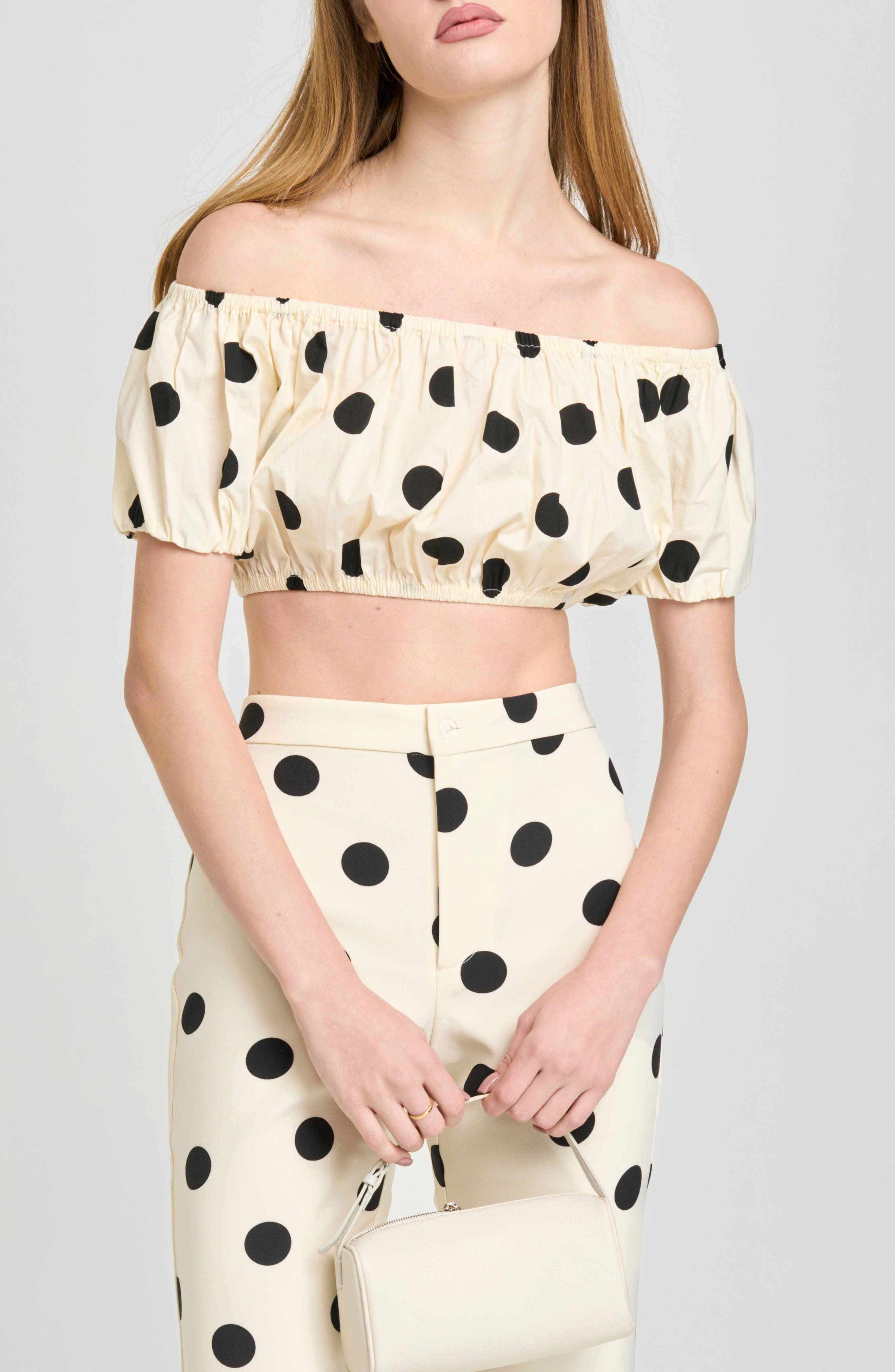 WAYF Marcy Polka Dot Capri Pants (Women) | Nordstrom