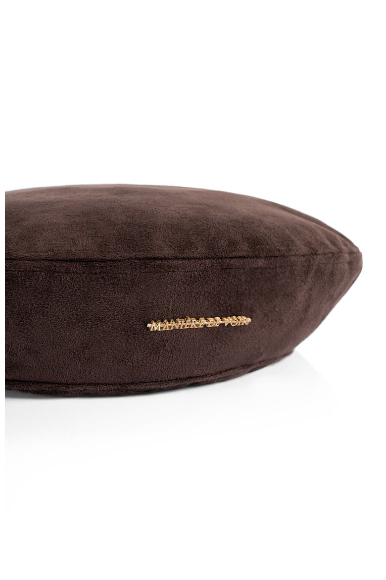 Anya Suede Beret, Alternate, color, Brown