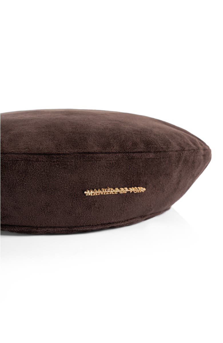 Manière De Voir Anya Suede Beret, Alternate, color, Brown