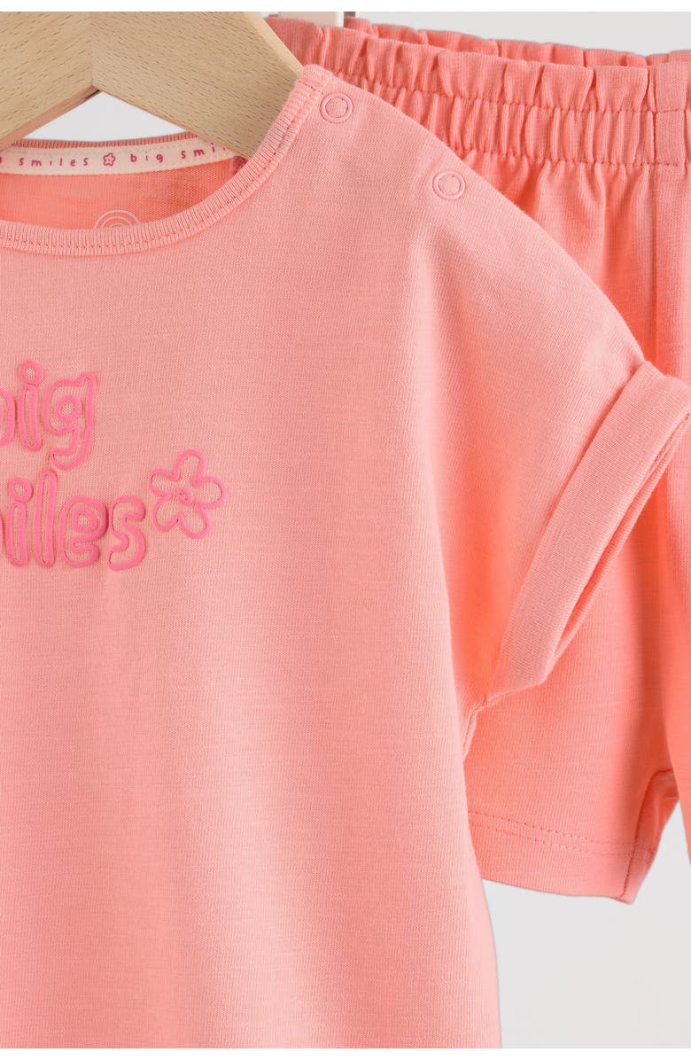 NEXT Appliqué T-Shirt & Shorts, Alternate, color, Pink