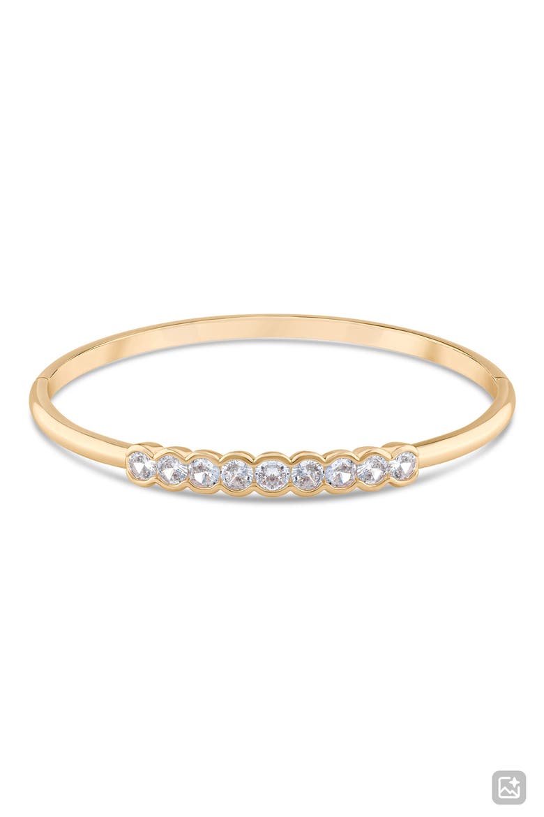 Crystal Inlay Bangle Bracelet (Nordstrom Exclusive), Main, color, CLEAR GOLD