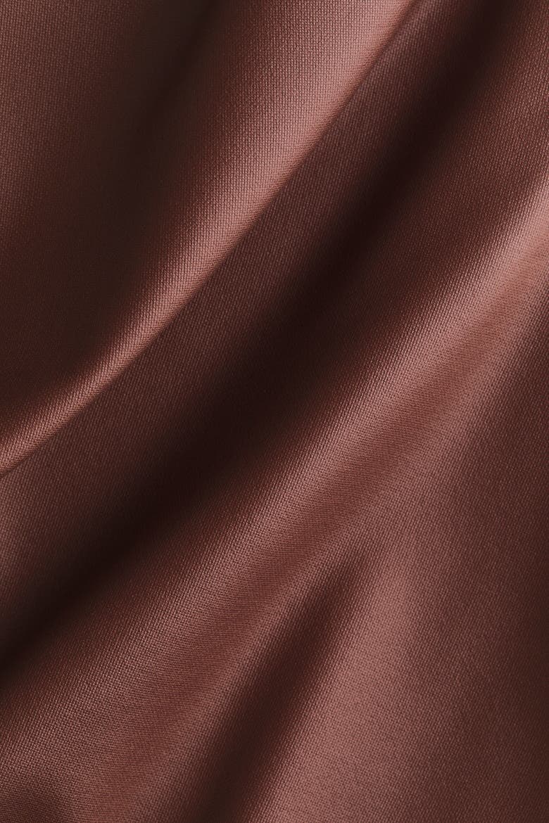 Coated Jersey Top, Alternate, color, Dark brown