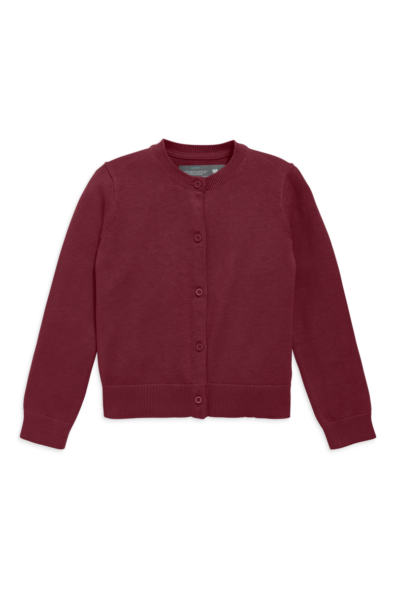 Kids Cotton Cardigan, Main, color, Plum