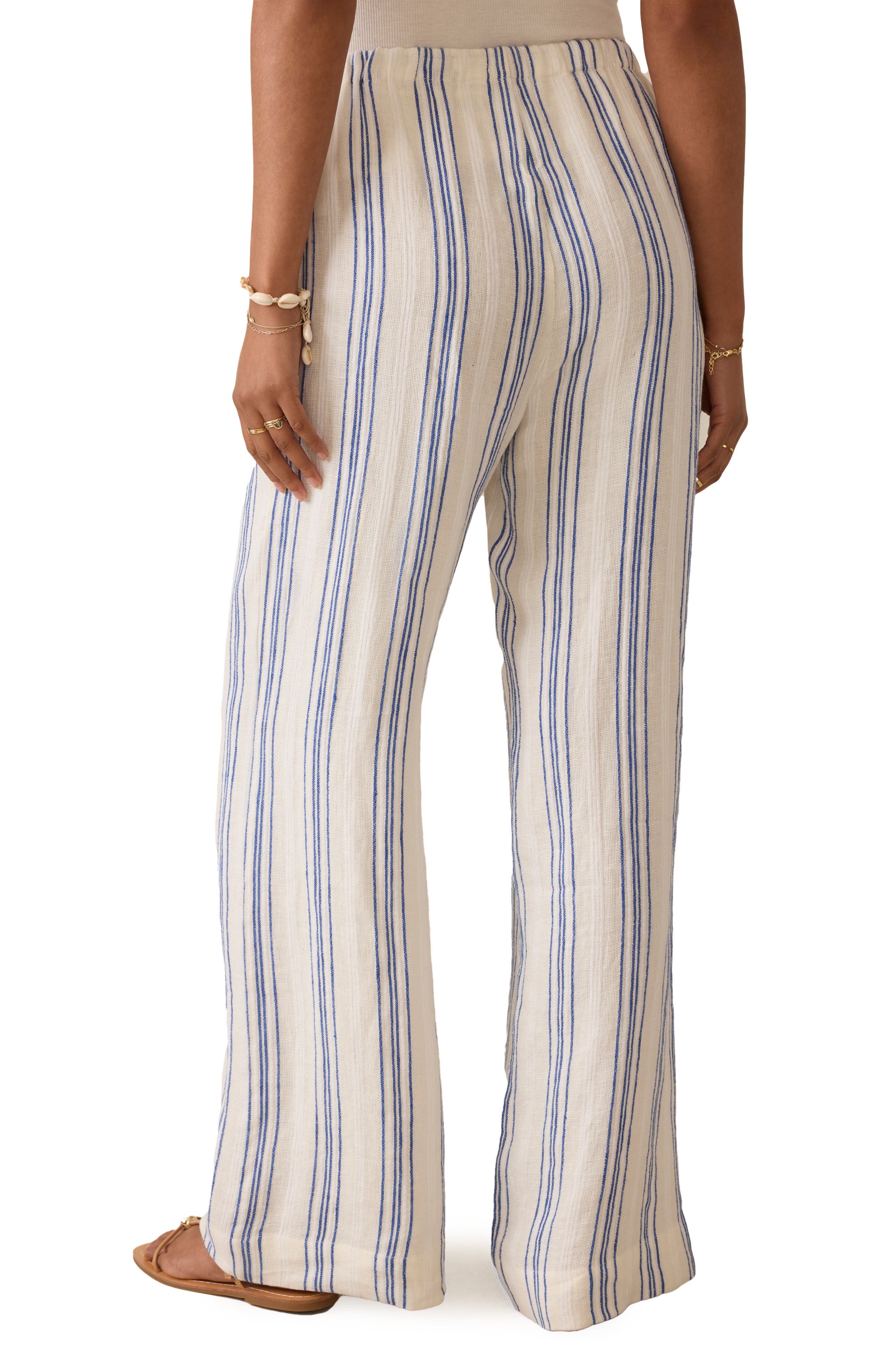 Palma Linen Stripe Drawstring Pants - image 4