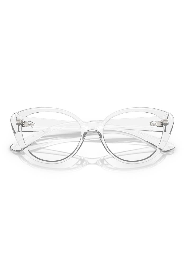 53mm Cat Eye Optical Glasses, Alternate, color, CRYSTAL