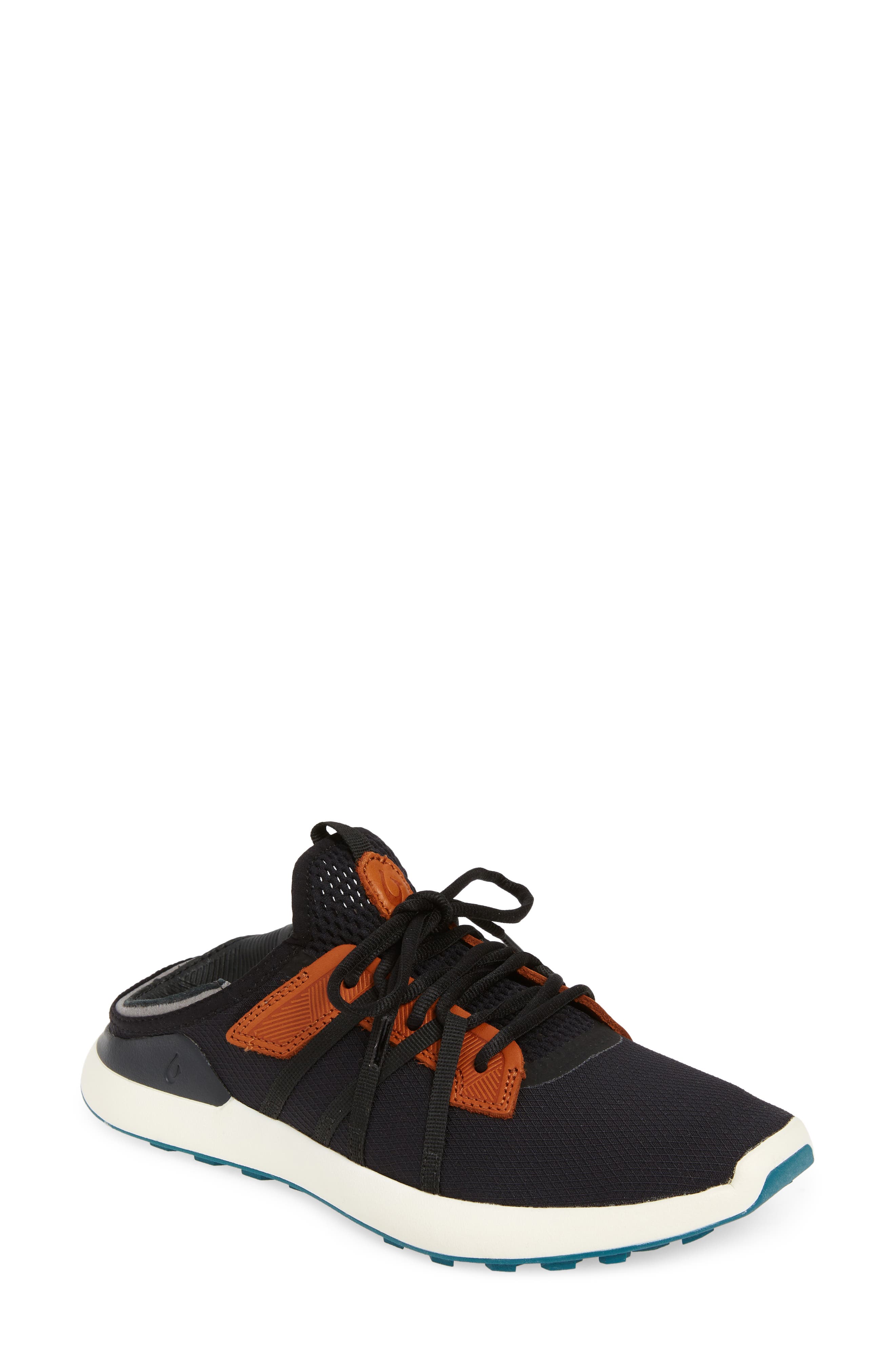 OluKai Manele Golf Shoe, Alternate, color, Black/ Dark Shadow