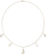 Freya Rose Petite Moon Necklace, Silver