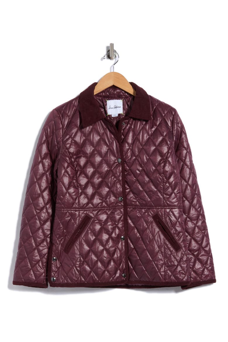 Quilted Snap Front Barn Jacket, Alternate, color, FRENCH BURGUNDY