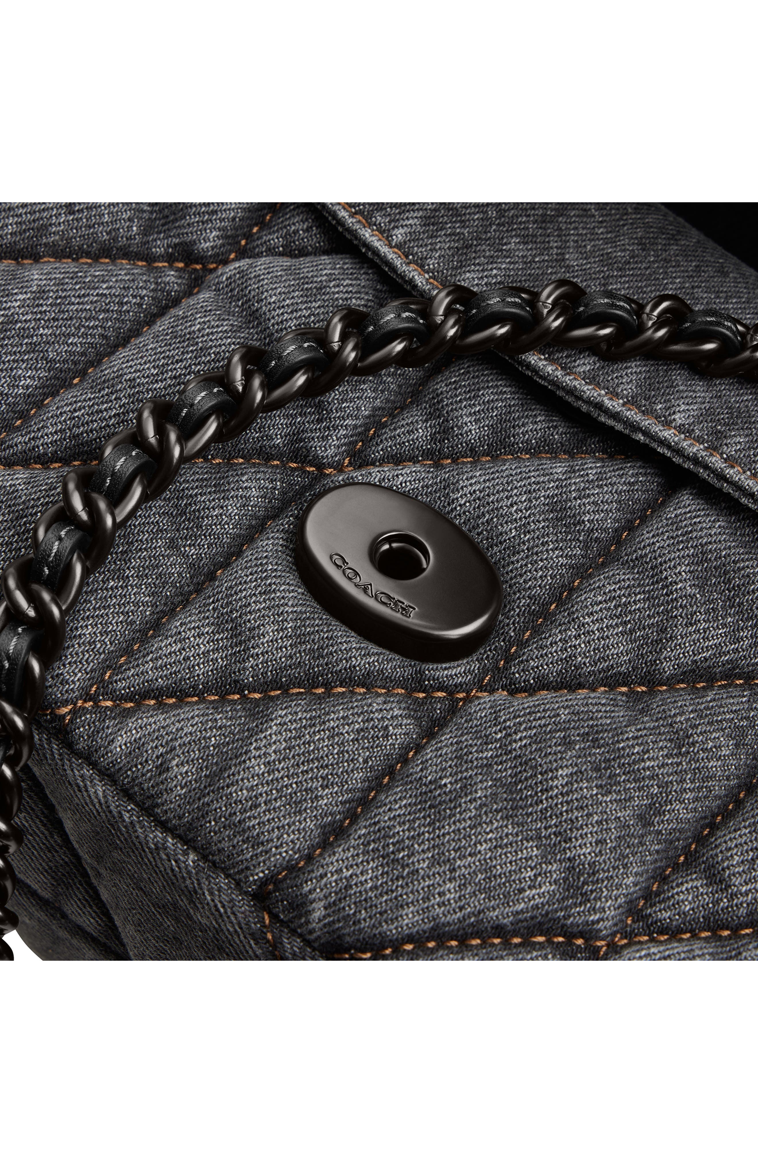 COACH Tabby 26 Quilted Denim Shoulder Bag, Alternate, color, 