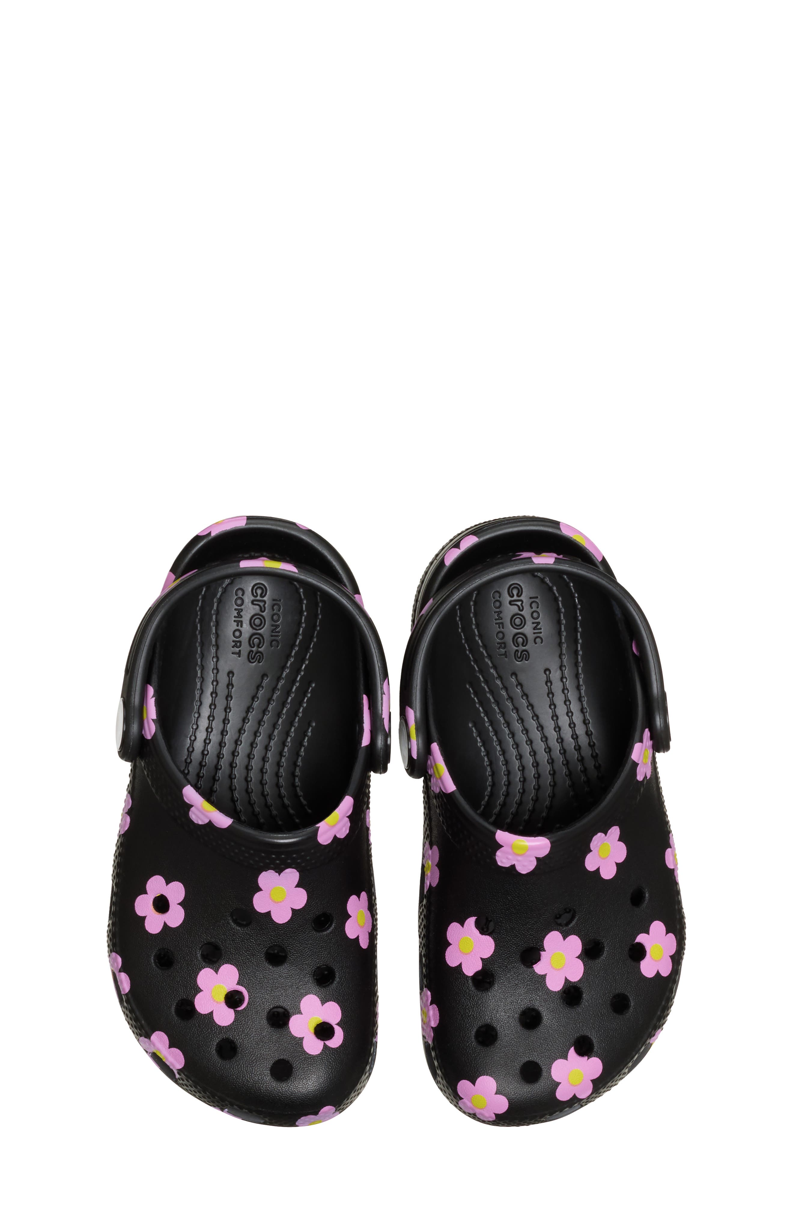 CROCS Kids' Classic Flower Clog, Alternate, color, Black