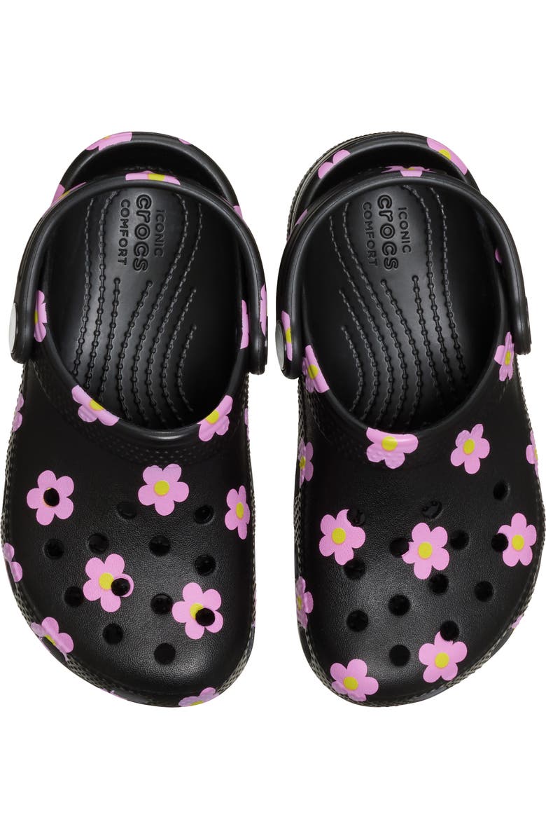 CROCS Kids' Classic Flower Clog, Alternate, color, Black