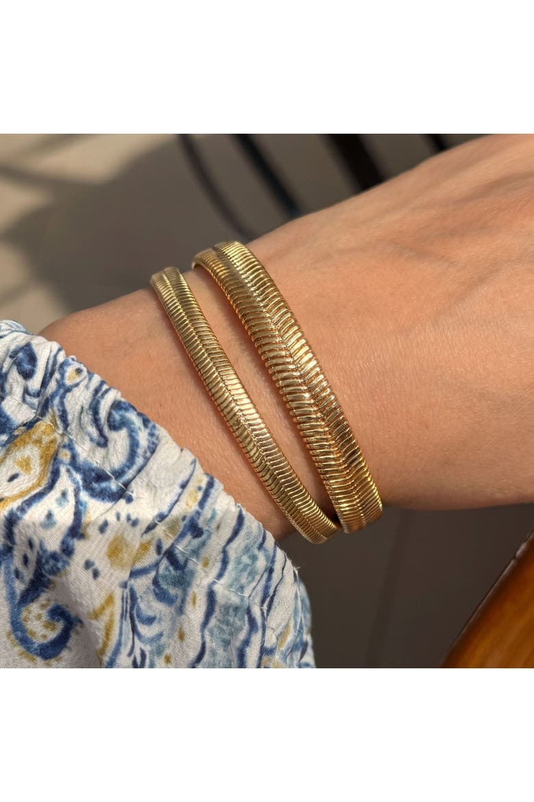 Silk Snake Bracelet, Alternate, color, Gold Filled Over Brass