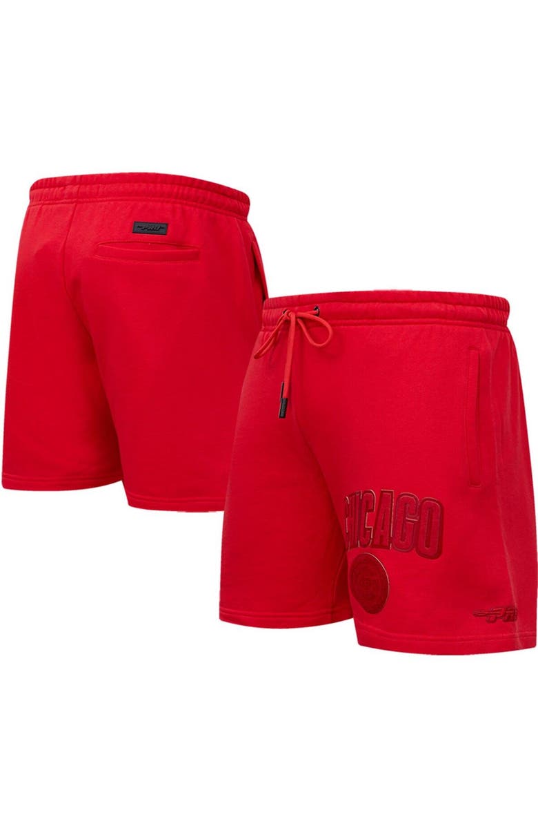 PRO STANDARD Men's Pro Standard Chicago Cubs Triple Red Classic Shorts, Main, color, Red