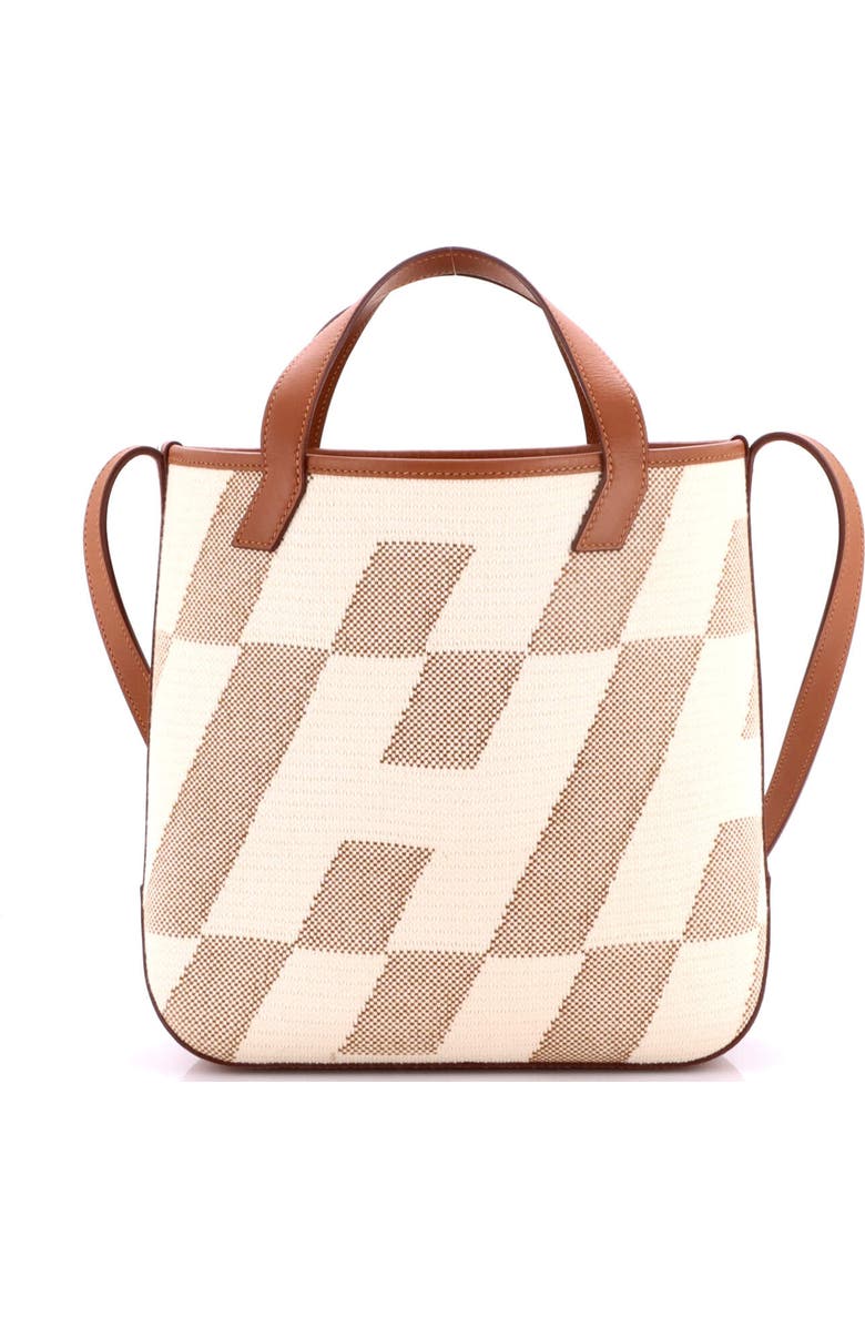 Pre-Owned Hermes Cabas H en Biais Tote Canvas with Leather 27, Alternate, color, Gold