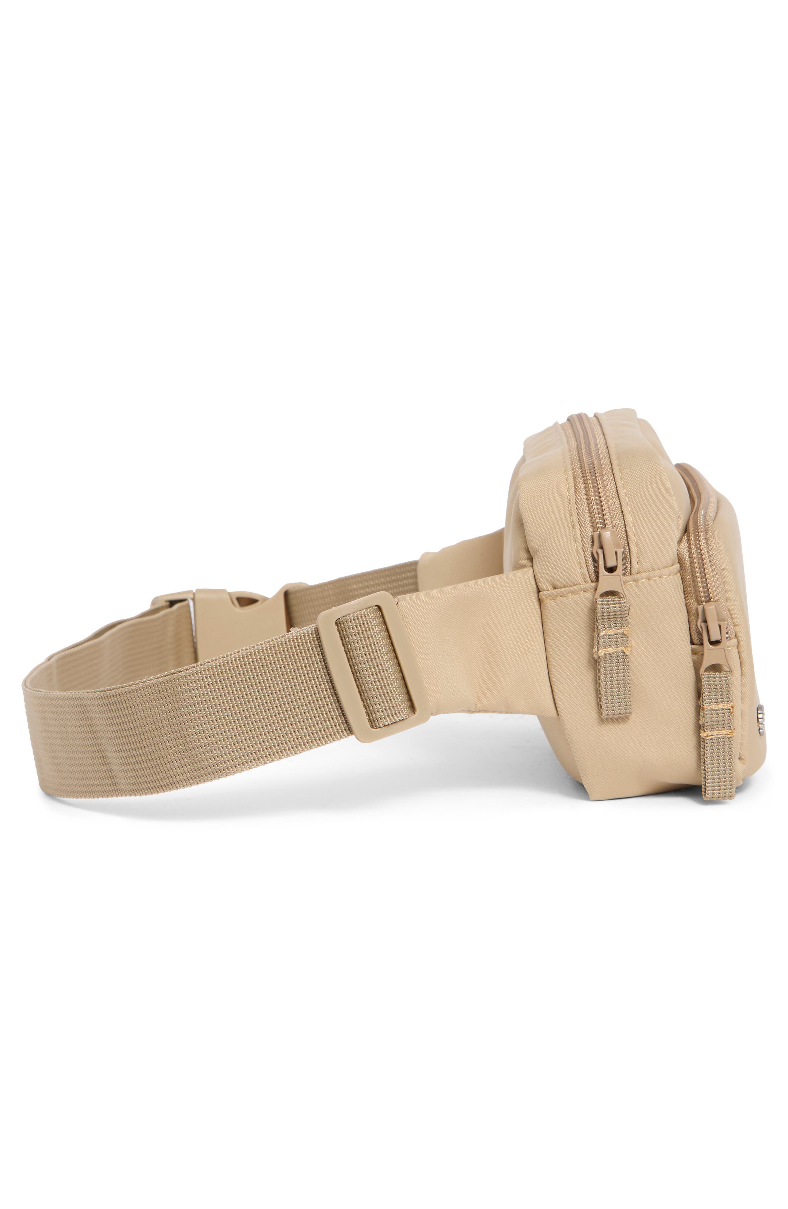 Double Zip Belt Bag, Alternate, color, TAN PORTABELLA
