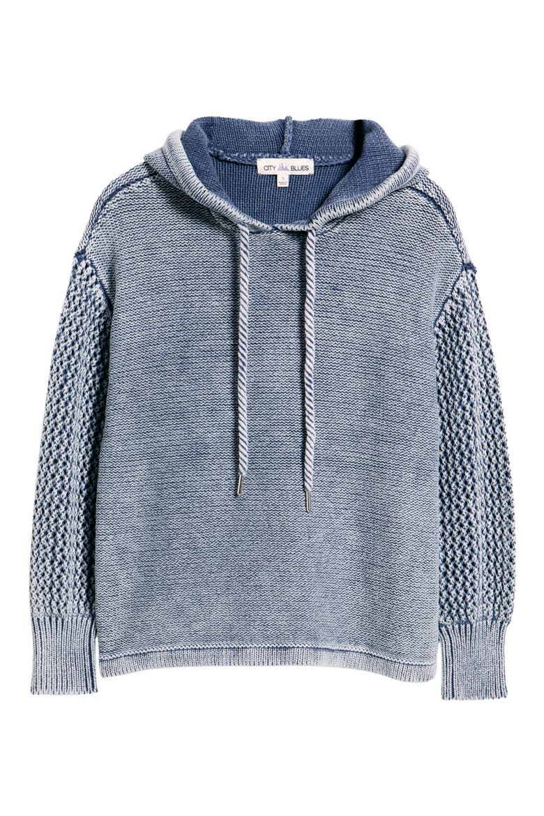 Open Stitch Hoodie, Alternate, color, CADET BLUE
