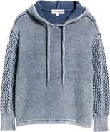 CITY BLUES Open Stitch Hoodie