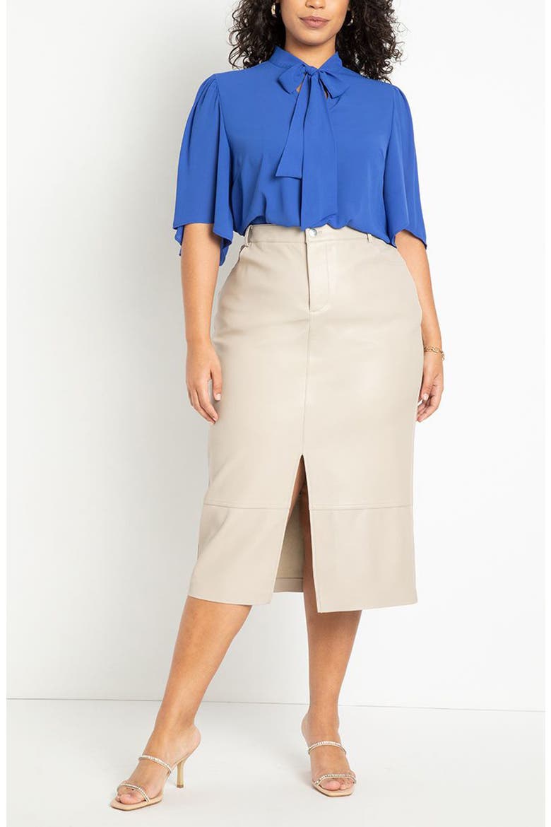 Bow Blouse With Flutter Sleeve, Alternate, color, COBALT