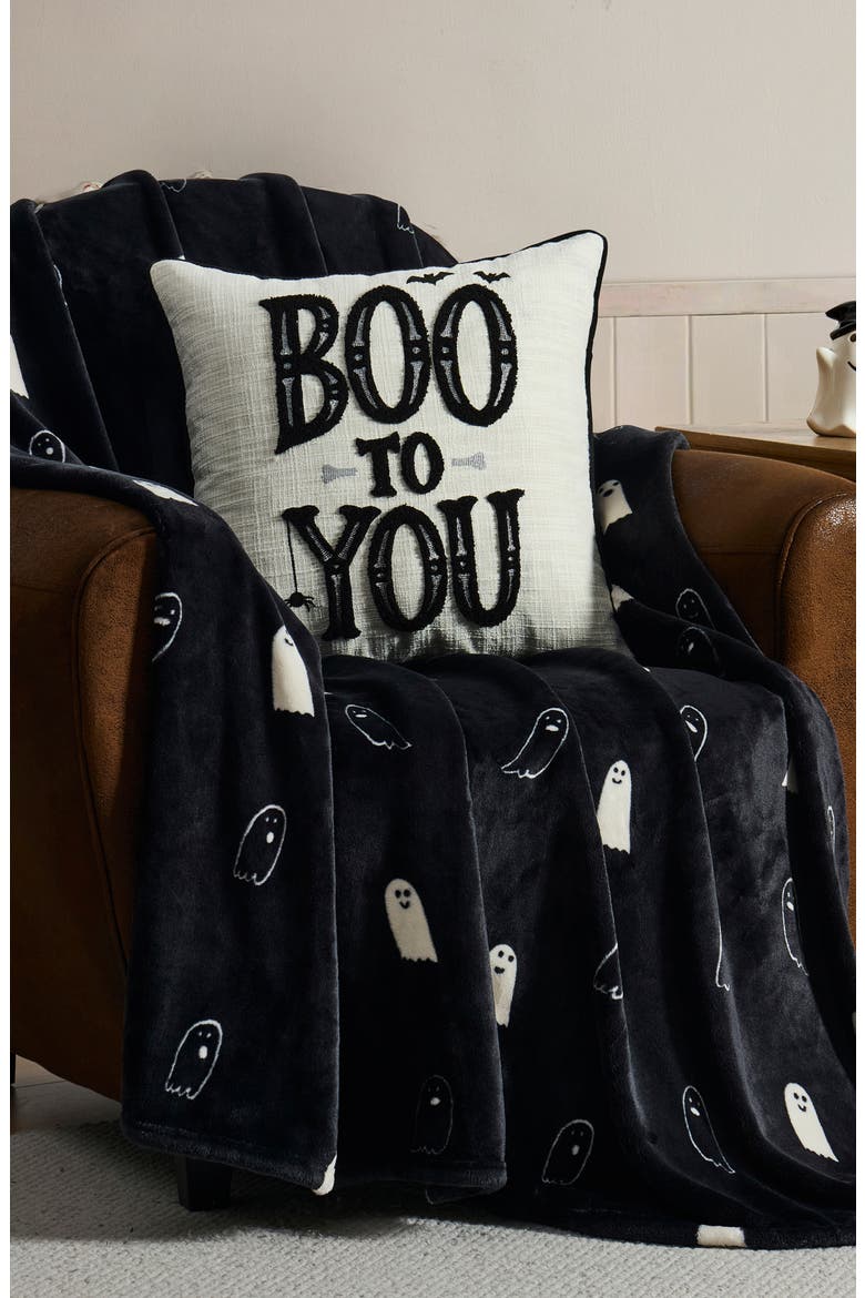 Boo Plush Throw Blanket, Alternate, color, NO COLOR
