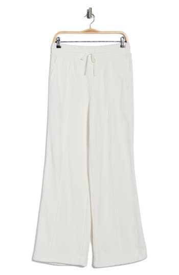 Yogalicious Metro Sunday French Terry Wide Leg Pants In Gray