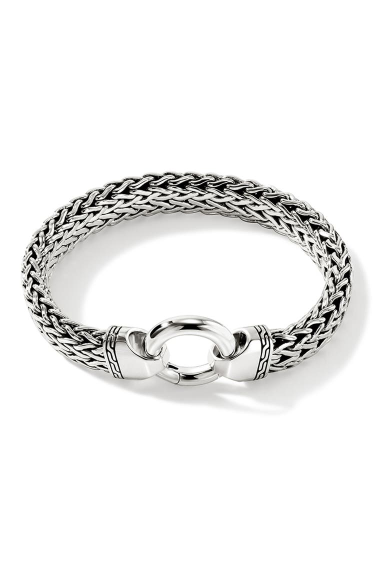Flat Chain Bracelet, Main, color, SILVER