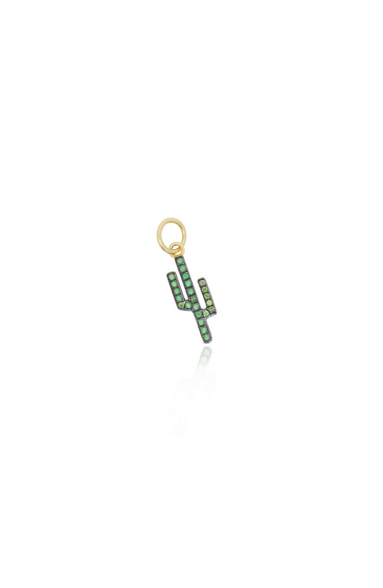 The Lovery Fine Jewelry Tsavorite Cactus Charm, Main, color, Tsavorite