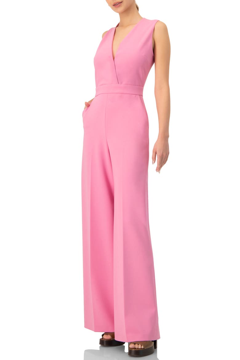 V-Neck Sleeveless Wide-Leg Jumpsuit, Alternate, color, Pink
