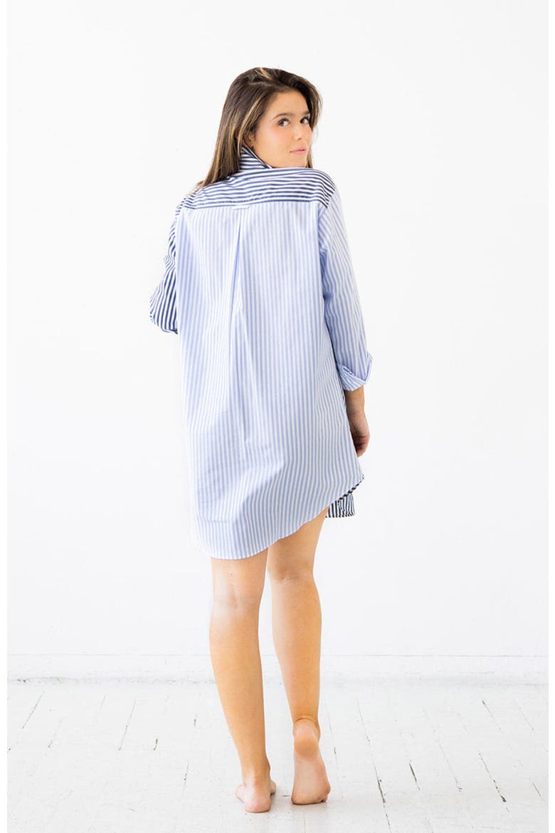 Amalfi Stripes Resort Shirt, Alternate, color, Light Blue-Navy
