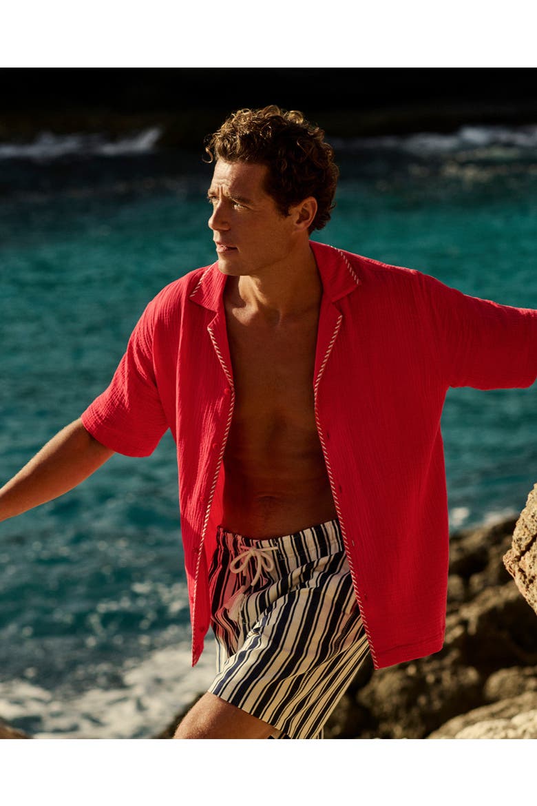 Maitan Relaxed-Fit Shirt, Alternate, color, Vermillion